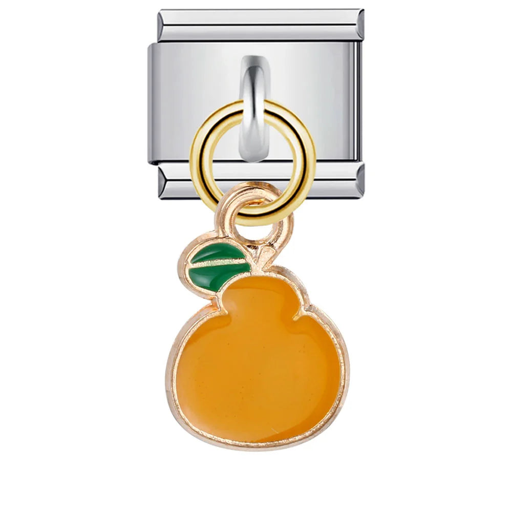 Fruits silver charm