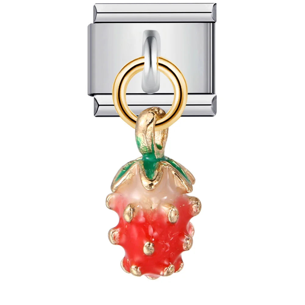 Fruits silver charm