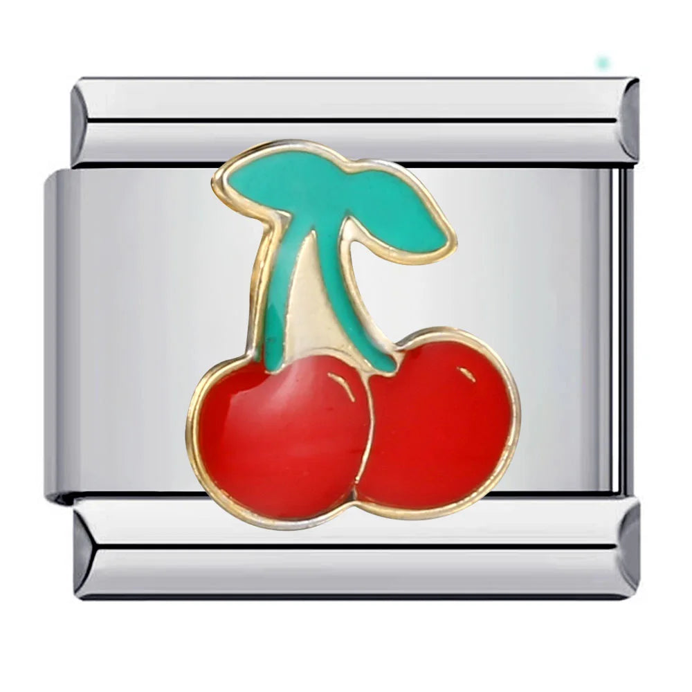 Fruits silver charm