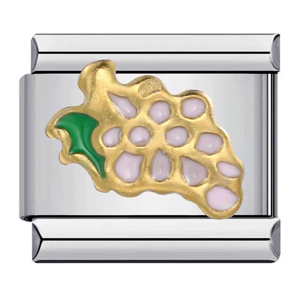 Fruits silver charm