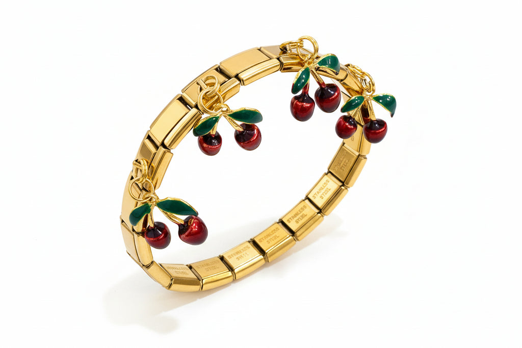 italian bracelet silver and gold