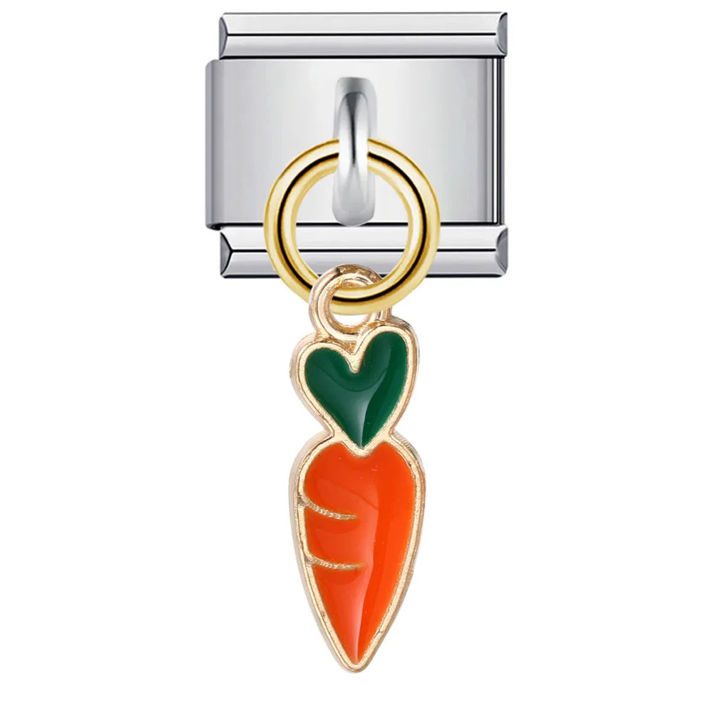 Fruits silver charm