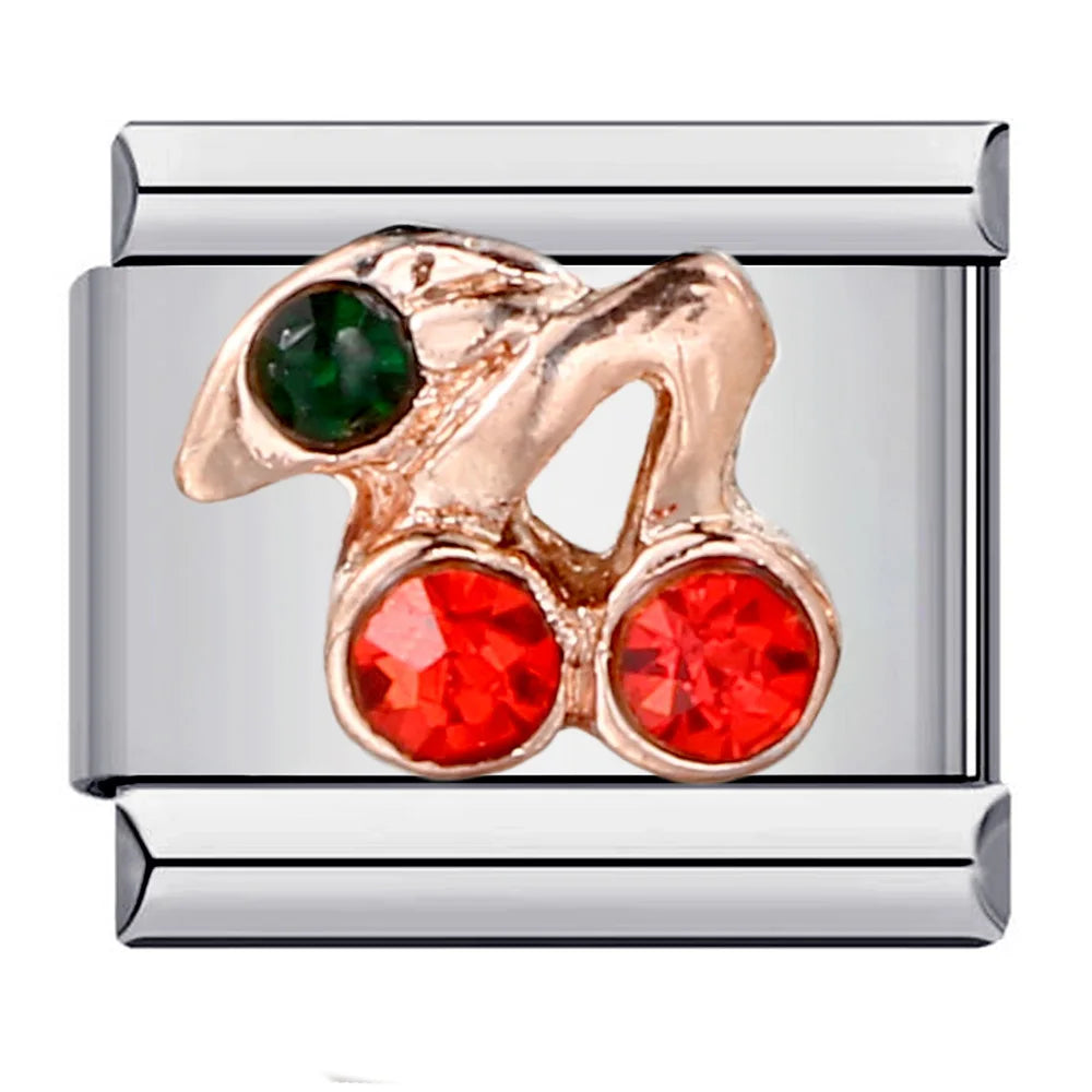 Fruits silver charm
