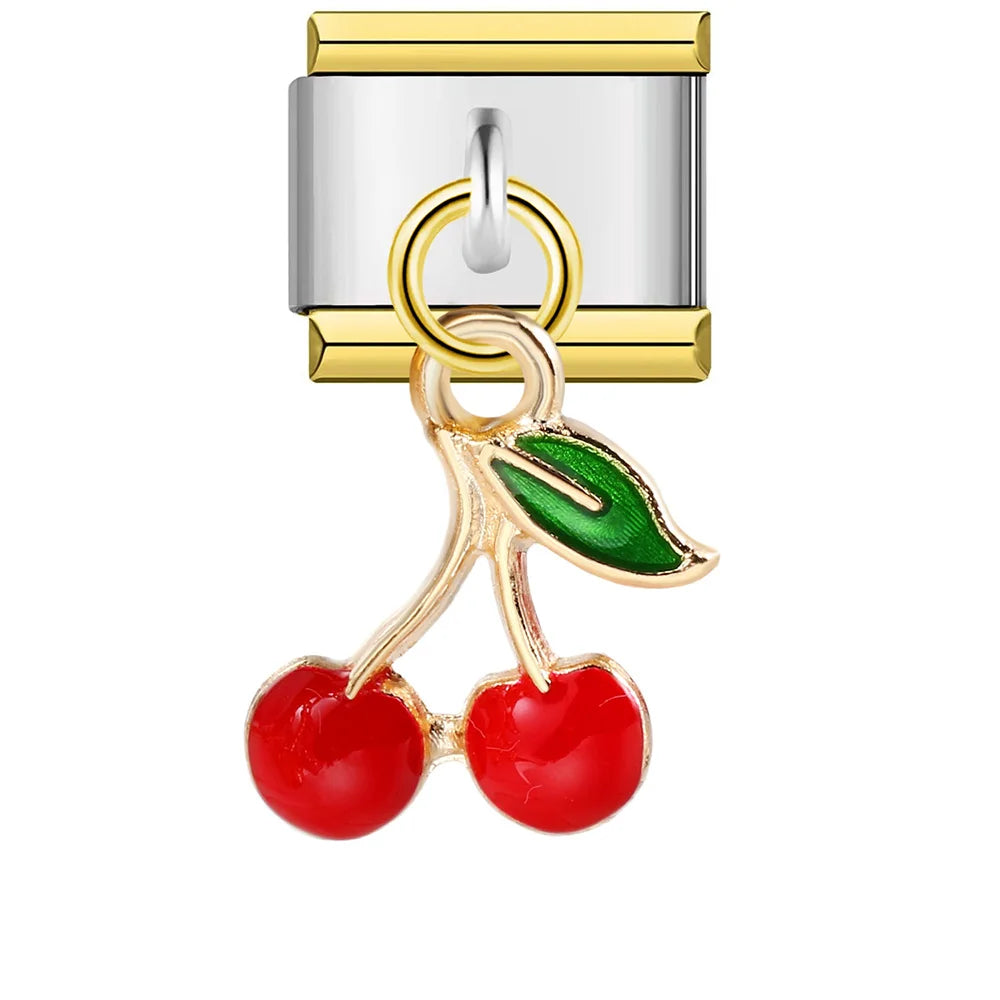 Fruits silver charm