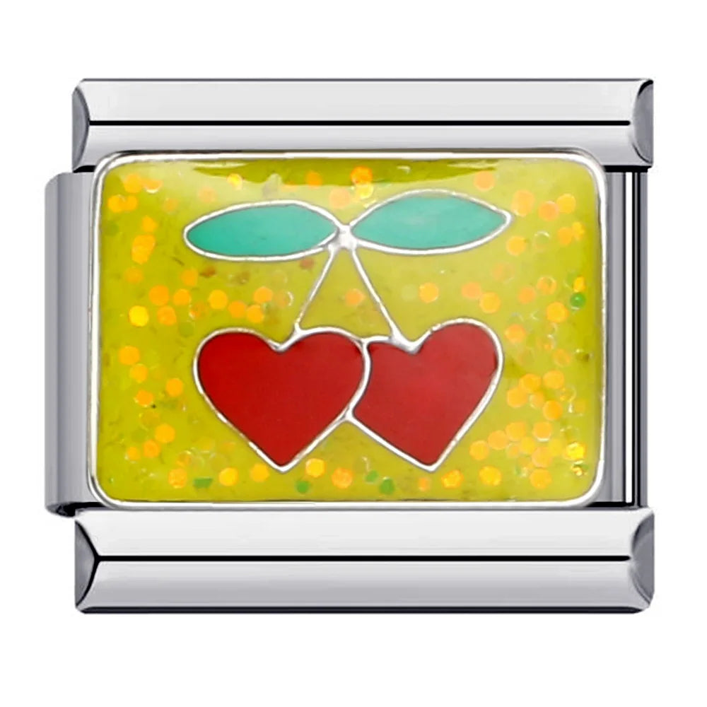 Fruits silver charm