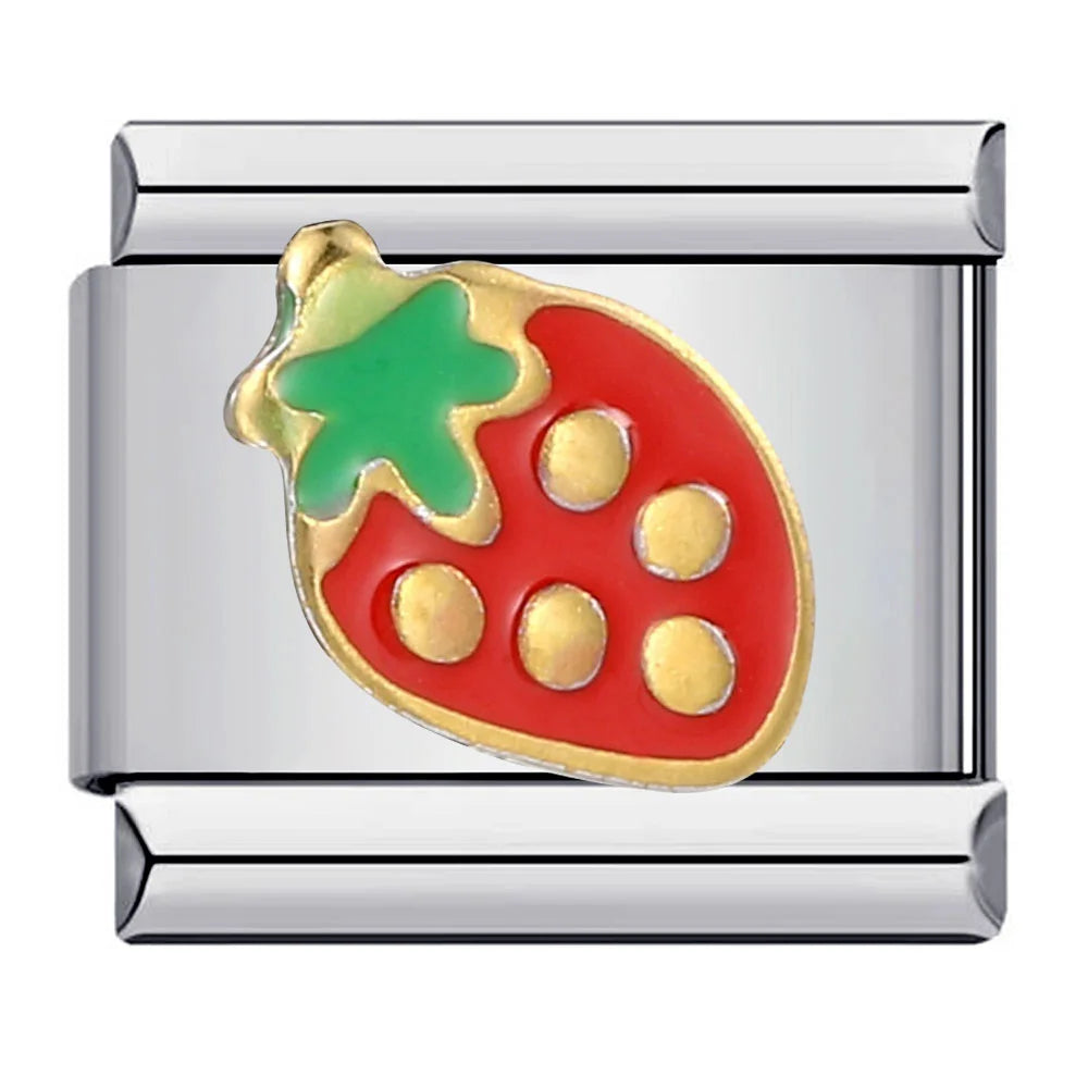 Fruits silver charm