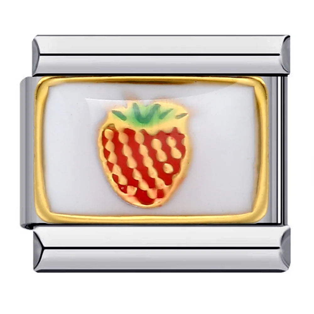 Fruits silver charm
