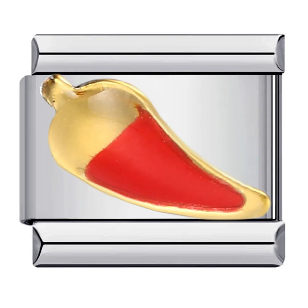 Fruits silver charm