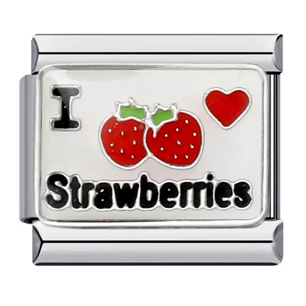 Fruits silver charm