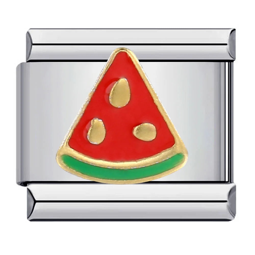 Fruits silver charm