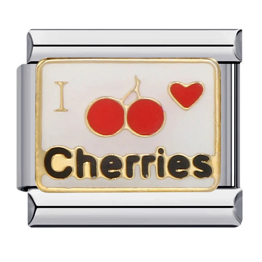 Fruits silver charm