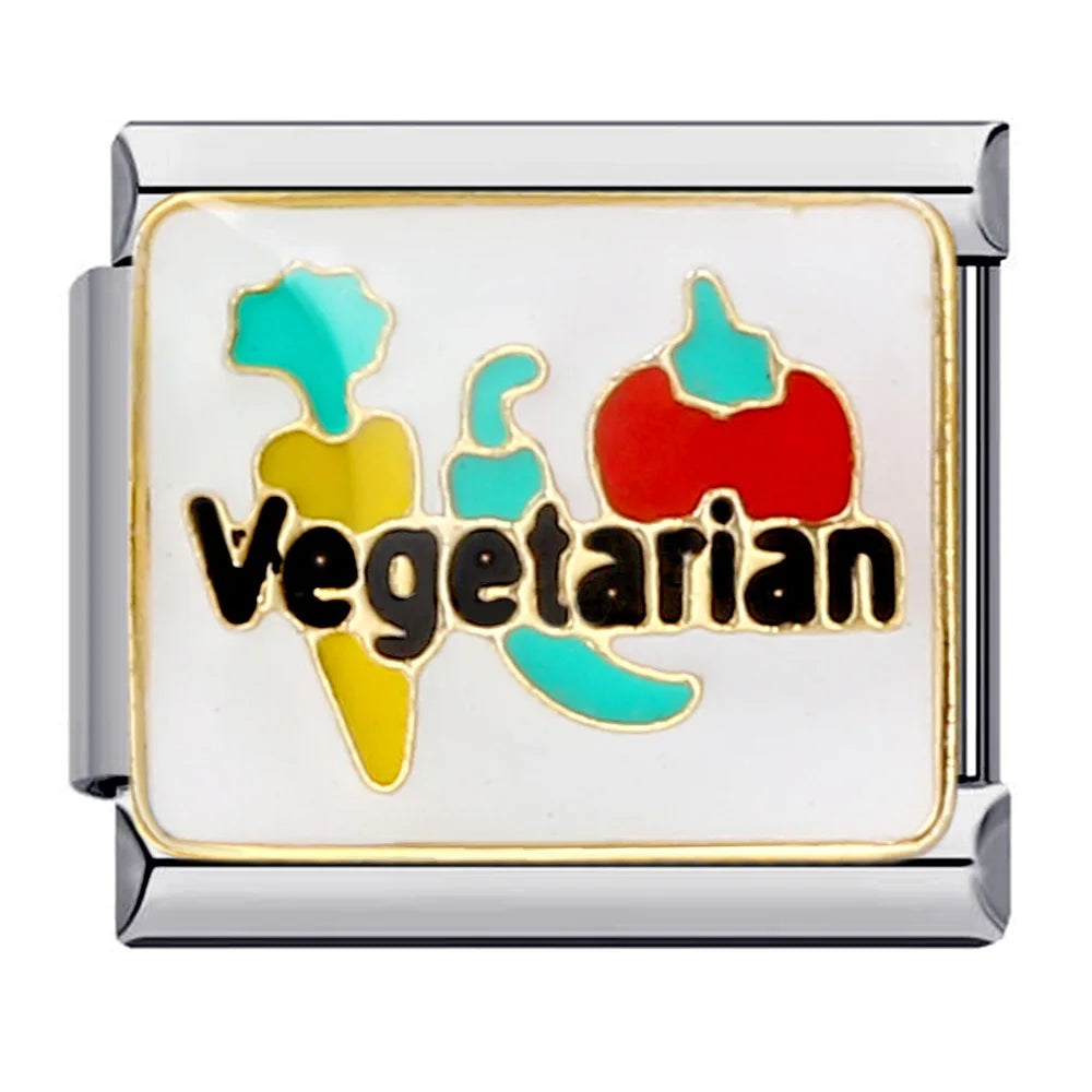 Fruits silver charm