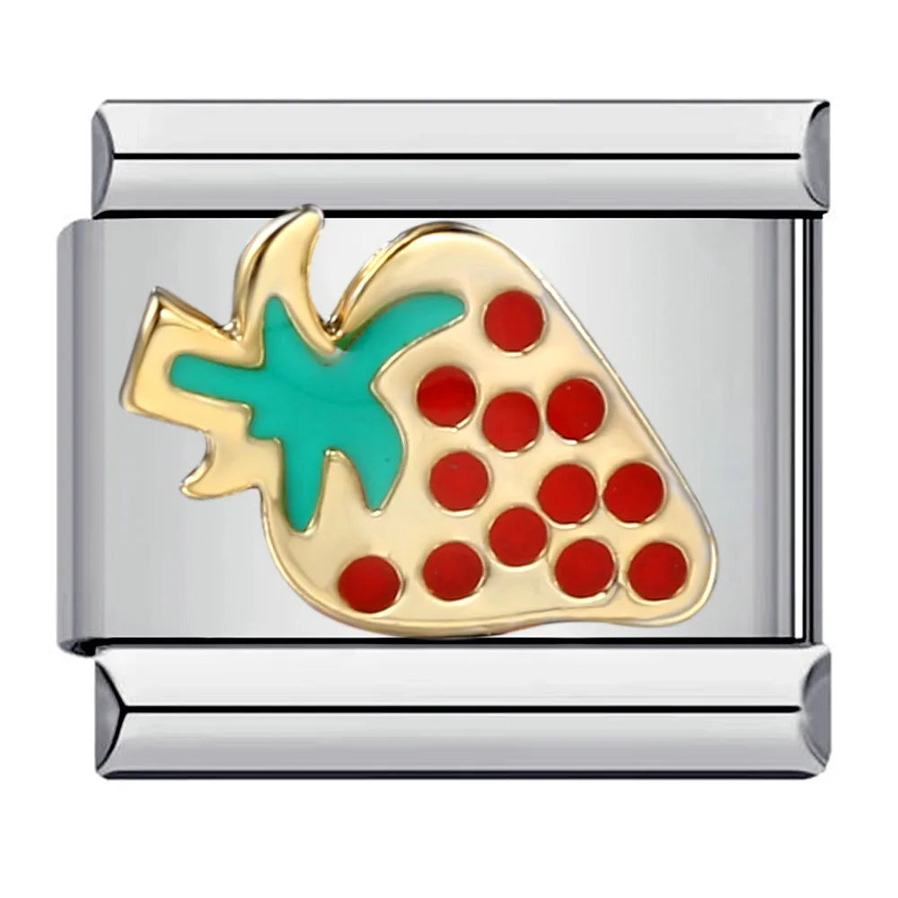 Fruits silver charm